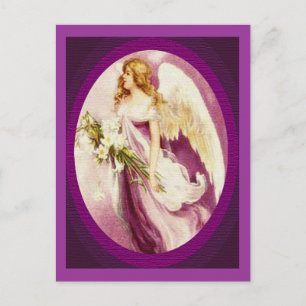 Vintager Osterangel Texturierte Postkarte