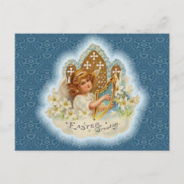 Vintager Ostergruß Angel Feiertagspostkarte