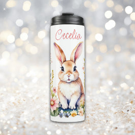 Vintager Osterhase Personalisiert Thermosbecher