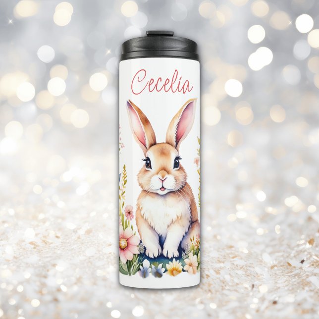 Vintager Osterhase Personalisiert Thermosbecher (Von Creator hochgeladen)