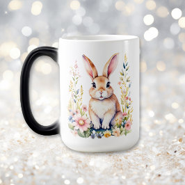 Vintager Osterhase Personalisiert Verwandlungstasse
