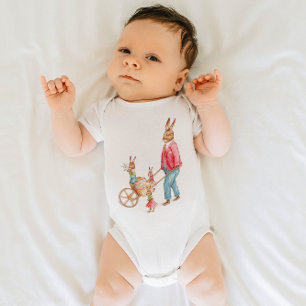 Vintager Osterkaninchen Baby Strampler