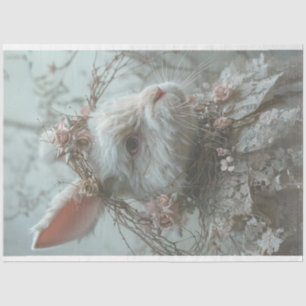 Vintager Osterkaninchen-Dekoupage Seidenpapier
