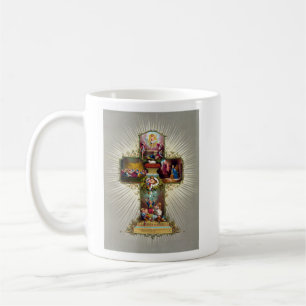 Vintager Osterkreuzzug Religiöse Feiertage Gold Kaffeetasse