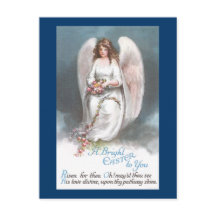 Vintager Ostern-Engels-spinnende Blumen-Girlande