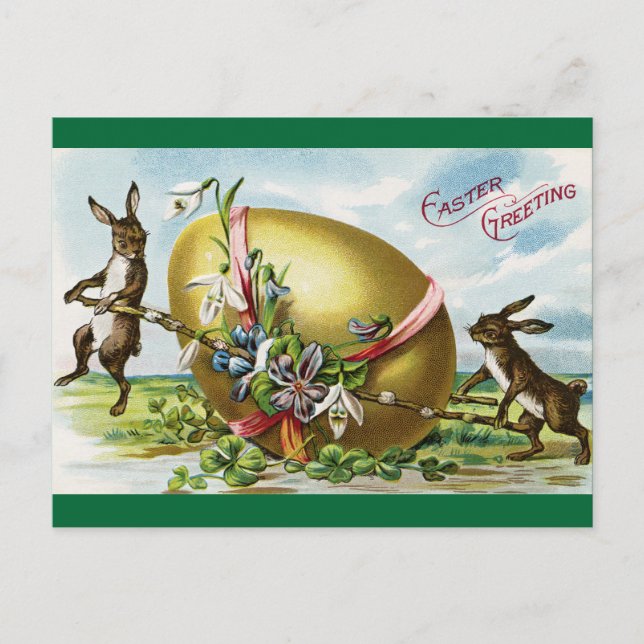 Vintager Ostern-Gruß Feiertagspostkarte (Vorderseite)