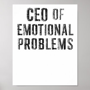 Vintager Ouoko des Aufklebers mit emotionalen Prob Poster