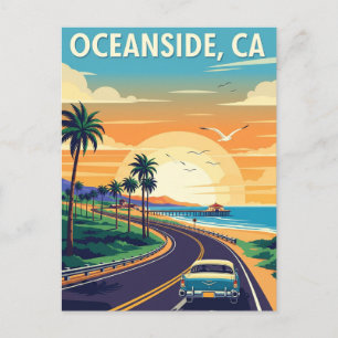 Vintager Ozean Postkarte