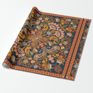Vintager Paisley-Bandana-Druck, Seidenhalsschal od Geschenkpapier