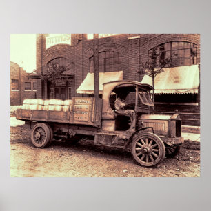 VINTAGER PAKETTRUCK - 1919 POSTER