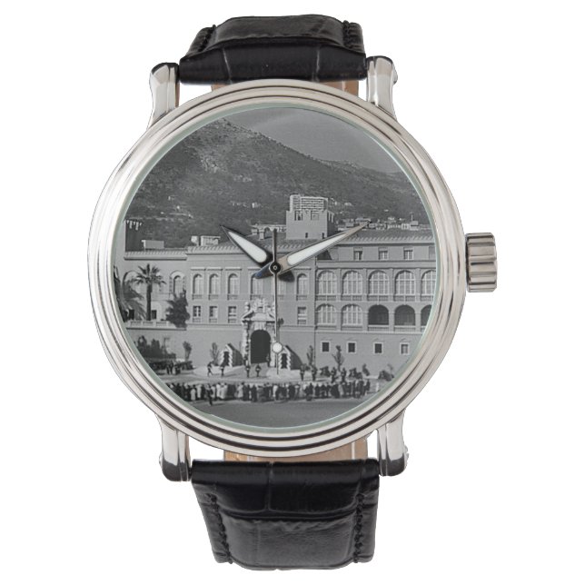 Vintager Palast des Fürstentums Monaco Armbanduhr (Vorderseite)