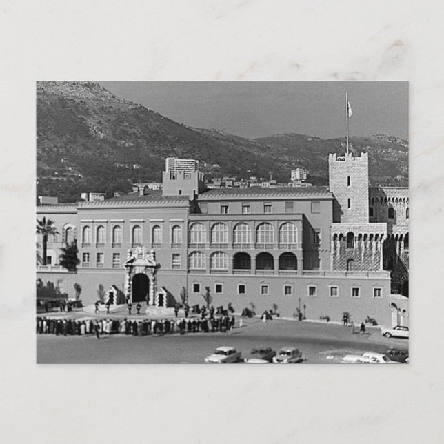 Vintager Palast des Fürstentums Monaco Postkarte (Vorderseite)