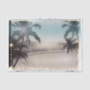 Vintager Palm Trees Beach Eleganter tropischer Som Seidenpapier