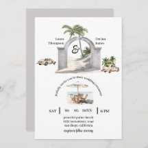Vintager Palmenbaum Boho Beach Hochzeit