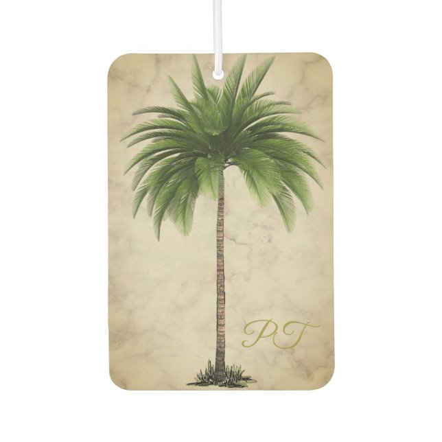 Vintager Palmenbaum Tropischer Elegante Autolufterfrischer (Vorderseite)