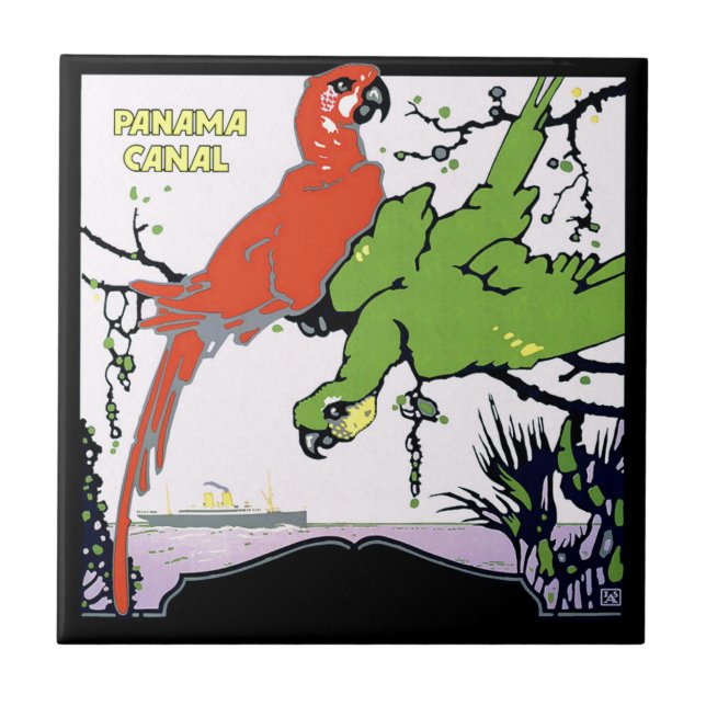 Vintager Panamakanal Fliese (Vorderseite)