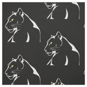 Vintager Panther Big Strong Katzengelbe Augen Stoff