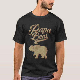 Vintager Papa Bären Vater Großvater Vatertag Vater T-Shirt