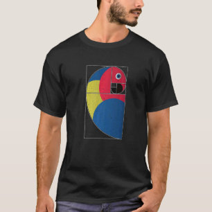 Vintager Papagei aus Fibonacci Golden T-Shirt