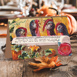 Vintager Pardoned-Truthühner-Erntedank Feiertagskarte