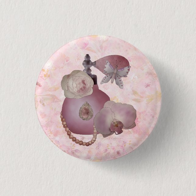 Vintager Parfüm-Button Button (Vorderseite)