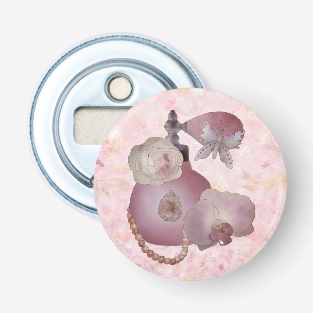 Vintager Parfüm-Button Flaschenöffner (Vorderseite)