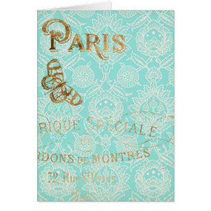 Vintager Paris-Goldentwurf