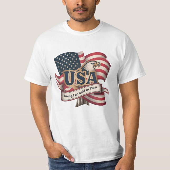 Vintager Pariser Sommer Olympia T - Shirt (Vorderseite)