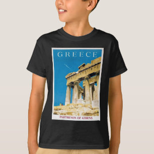 Vintager Parthenon-Tempel Reise-Athens T-Shirt