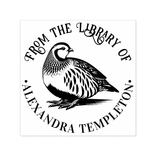 Vintager Partridge-Game-Bird #2 Permastempel (Design)