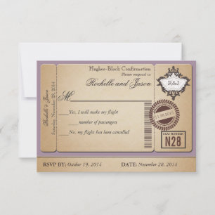 Vintager Passport-Ticket UAWG RSVP Karte