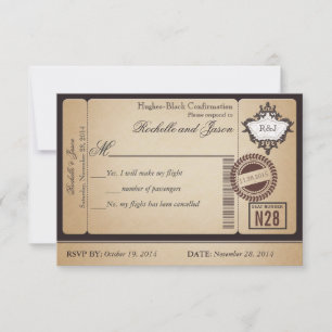 Vintager Passport-Ticket UAWG RSVP Karte
