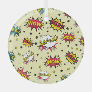 Vintager Patch für Girls Boys Ornament Aus Glas