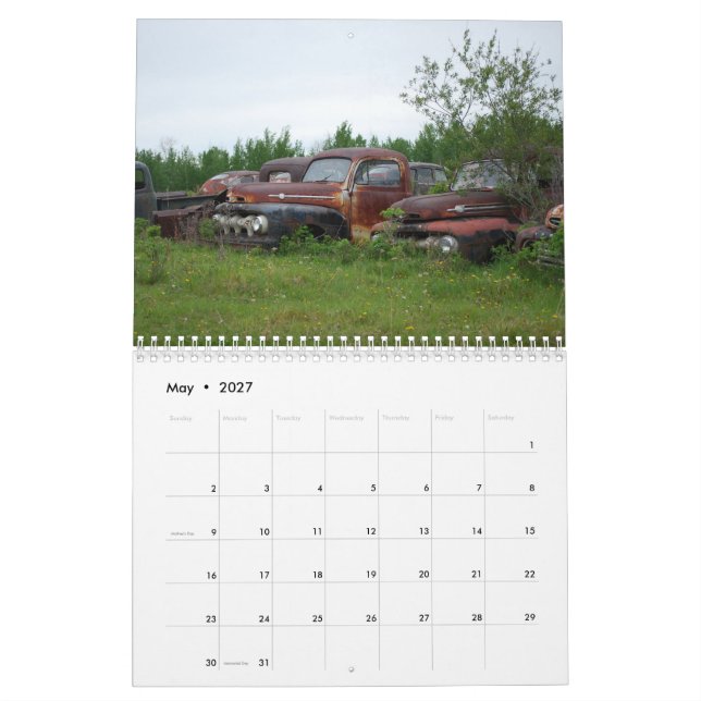 Vintager Patina-Kalender Kalender (Mai 2027)