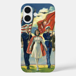 Vintager Patrioter, stolzer Militärangehöriger iPhone 16 Hülle