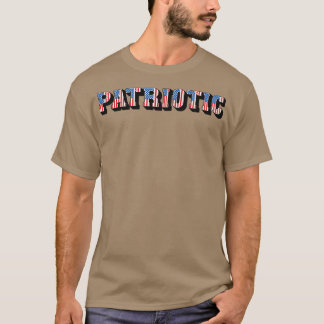 Vintager patriotischer amerikanischer Flaggentext T-Shirt
