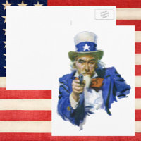 Vintager Patriotischer Onkel Sam mit Star Hat und