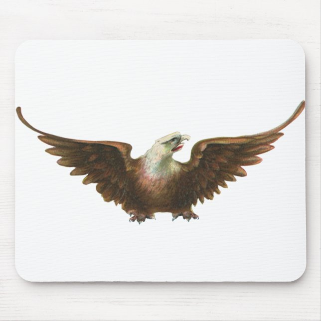Vintager Patriotismus American Bald Eagle Bird Fli Mousepad (Vorne)