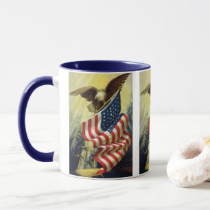 Vintager Patriotismus, Patriotische Adlerflagge Tasse