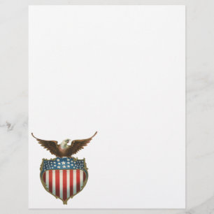 Vintager Patriotismus, Stolzer Adler über amerikan