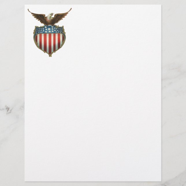 Vintager Patriotismus, Stolzer Adler über amerikan (Vorderseite)