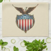 Vintager Patriotismus, Stolzer Adler über amerikan