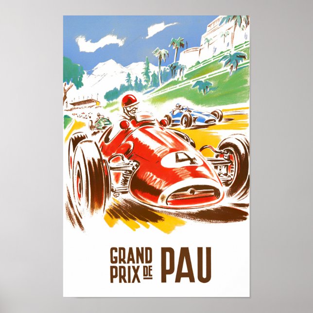 Vintager Pau Grand Prix Poster (Vorne)