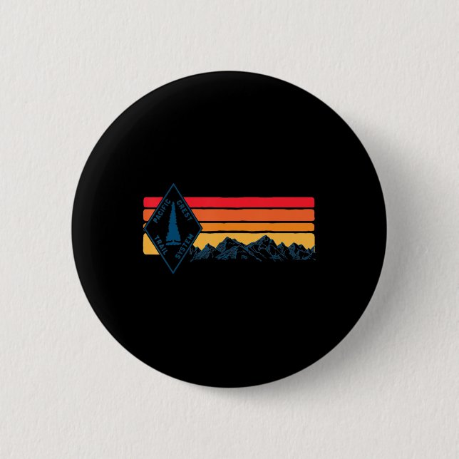 Vintager Pazifischer Wappen-Pfad Markierung Retro- Button (Vorderseite)