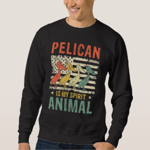 Vintager Pelican Spirit Animal Retro US American F Sweatshirt