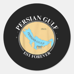 Vintager persischer Golf für immer rückwärts Golf Runder Aufkleber