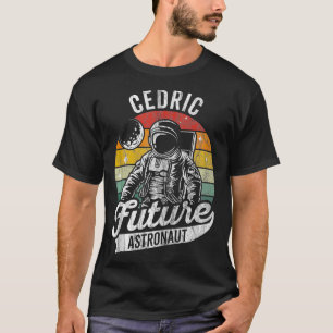 Vintager Personalisierter Cedric Future Astronaut T-Shirt