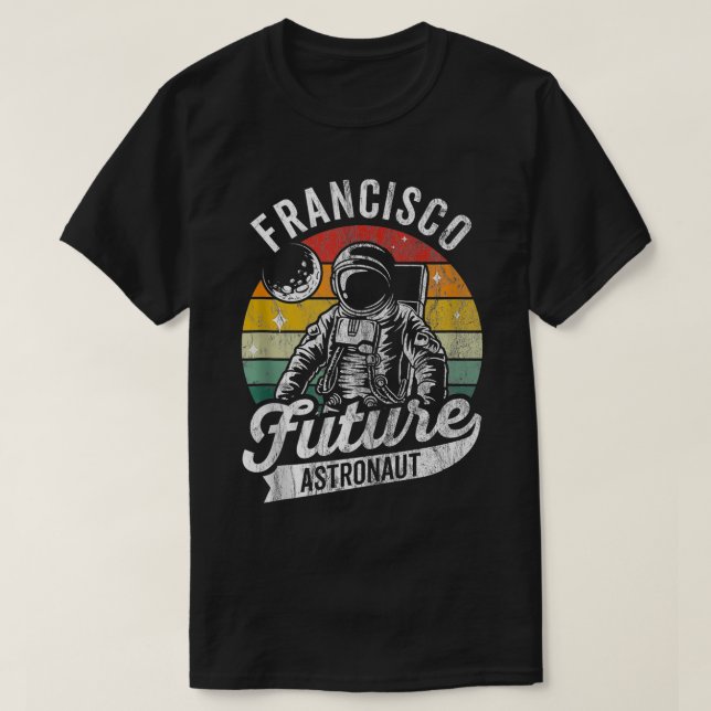 Vintager Personalisierter Francisco Future Astrona T-Shirt (Design vorne)