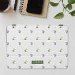 Vintager Personalisierter Name iPad Mini Hülle<br><div class="desc">Maßgeschneiderte iPad-Abdeckung mit Vintagem Blumenmuster mit personalisiertem Namen/Monogramm.</div>