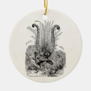 Vintager personalisierter Vogel - Retro Keramik Ornament